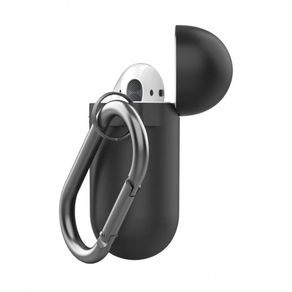 AirPods (1/2) Kuori PodSkinz KeyChain Series Musta