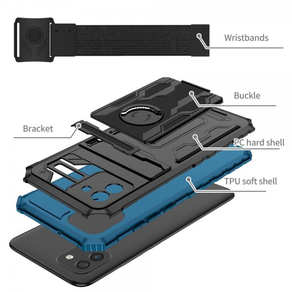 Samsung Galaxy A03 Kuori Otepinnalla Sininen