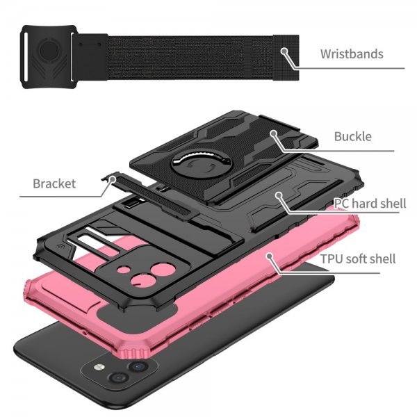 Samsung Galaxy A03 Kuori Otepinnalla Vaaleanpunainen