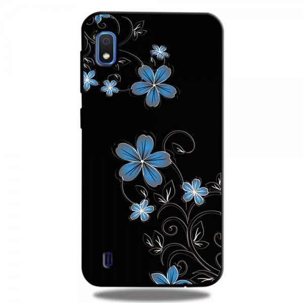 Samsung Galaxy A10 Kuori Aihe Sininen Kukka