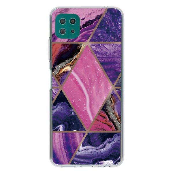 Samsung Galaxy A22 5G Kuori Marmorikuvio Violetti