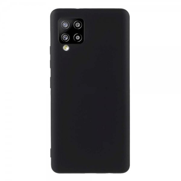 Samsung Galaxy A42 5G Kuori Liquid Silicone Musta