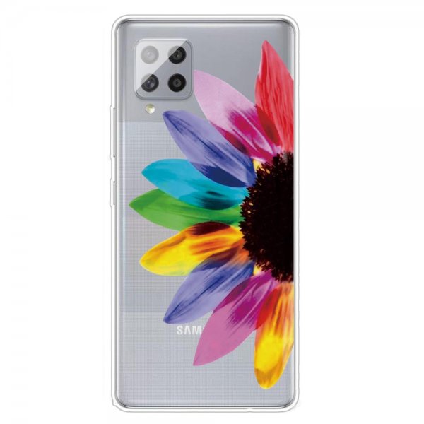 Samsung Galaxy A42 5G Skal Motiv Färgglada Blomma