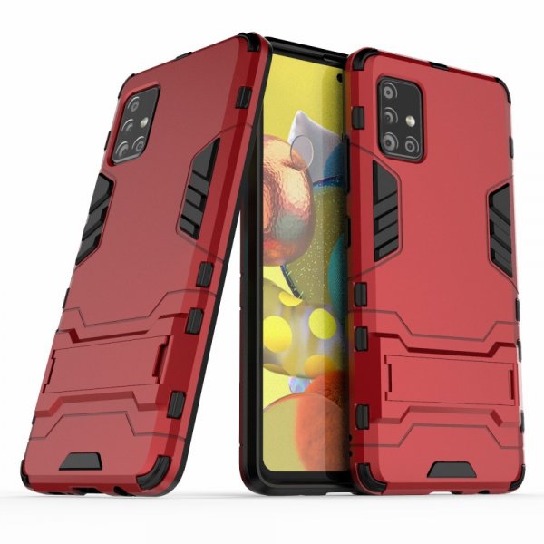 Samsung Galaxy A51 5G Kuori Armor Telinetoiminto Punainen