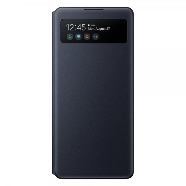 Original Galaxy A51 5G Suojakotelo Smart S View Wallet Cover Musta