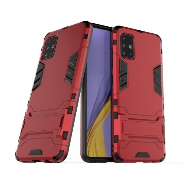 Samsung Galaxy A51 Kuori Armor Telinetoiminto Punainen