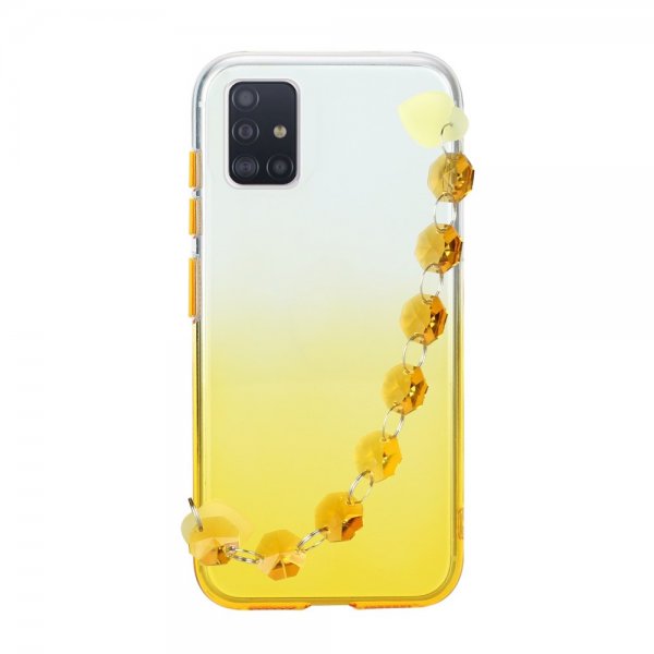 Samsung Galaxy A51 Kuori Rannekkeella Keltainen