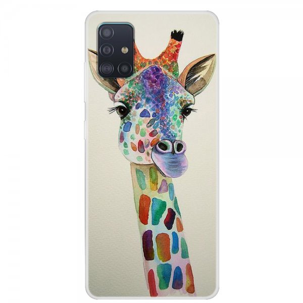 Samsung Galaxy A51 Suojakuori Motiv Väriglad Giraff