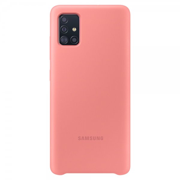 Original Galaxy A51 Kuori Silikoniii Cover Vaaleanpunainen