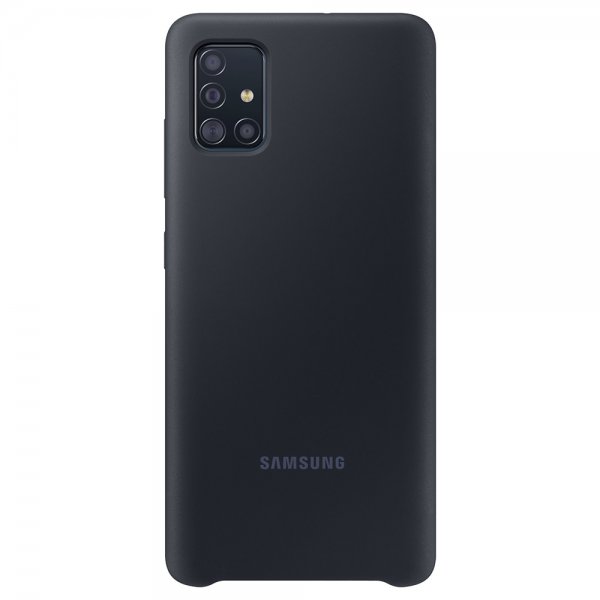 Original Galaxy A51 Kuori Silikoniii Cover Musta
