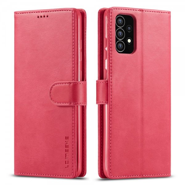 Samsung Galaxy A53 5G Kotelo Korttitaskulla Telinetoiminto Punainen