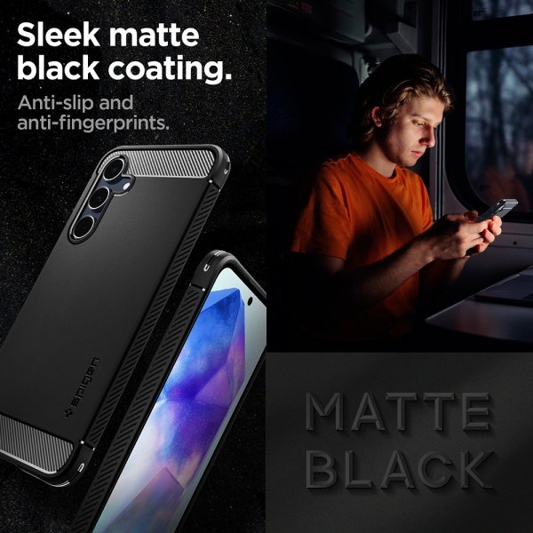 Samsung Galaxy A55 Kuori Rugged Armor Matte Black