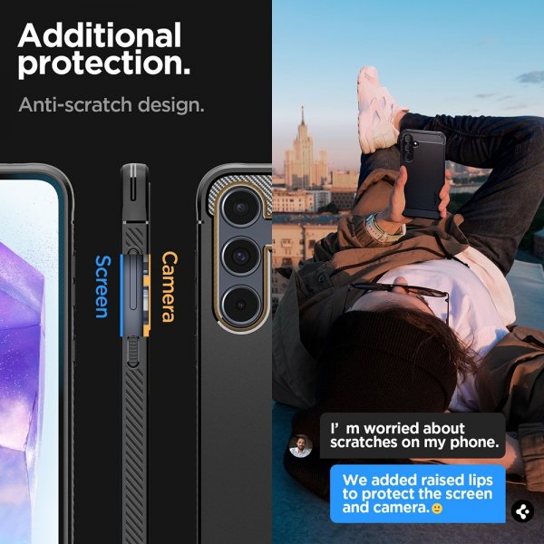 Samsung Galaxy A55 Kuori Rugged Armor Matte Black