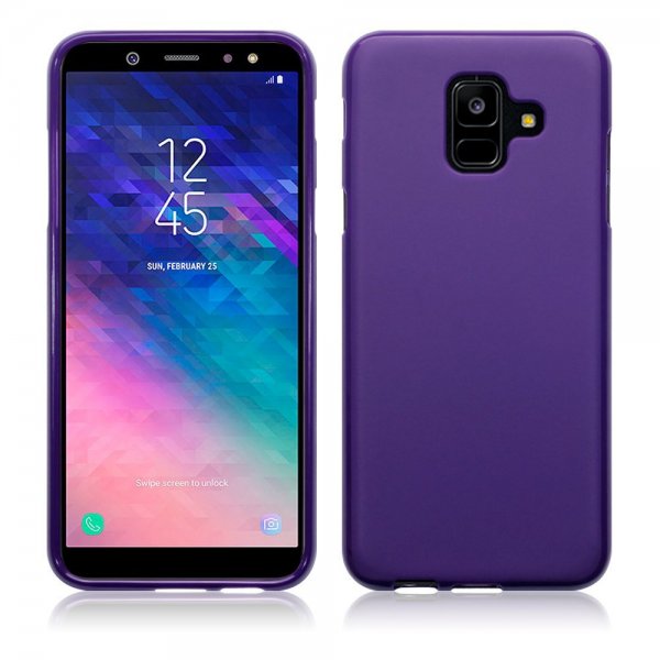 Samsung Galaxy A6 2018 Suojakuori TPU-materiaali-materiaali Matta Violetti