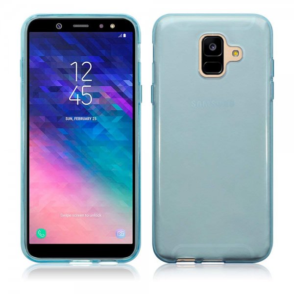 Samsung Galaxy A6 2018 TPU-materiaali-materiaali Suojakuori Läpinäkyvä Sininen