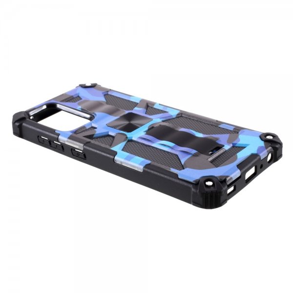 Samsung Galaxy A72 Kuori Magneettisella jalustatoiminnolla Camouflage Sininen