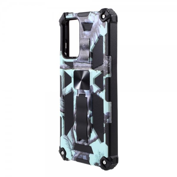 Samsung Galaxy A72 Kuori Magneettisella jalustatoiminnolla Camouflage Vaaleansininen