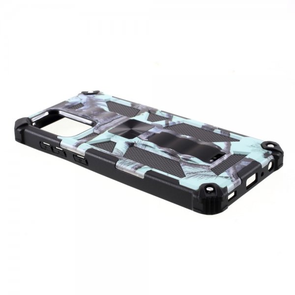 Samsung Galaxy A72 Kuori Magneettisella jalustatoiminnolla Camouflage Vaaleansininen