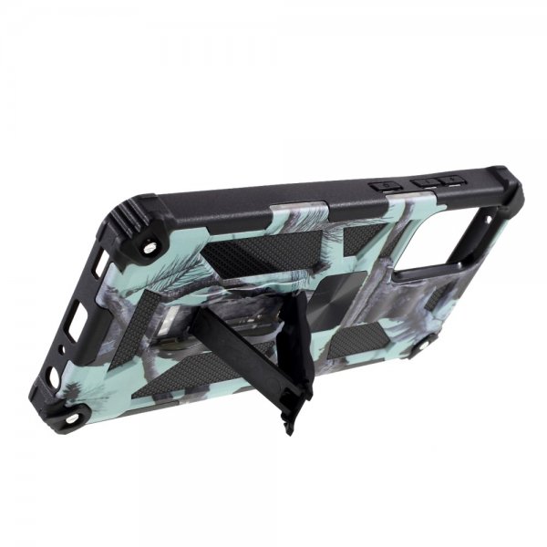 Samsung Galaxy A72 Kuori Magneettisella jalustatoiminnolla Camouflage Vaaleansininen