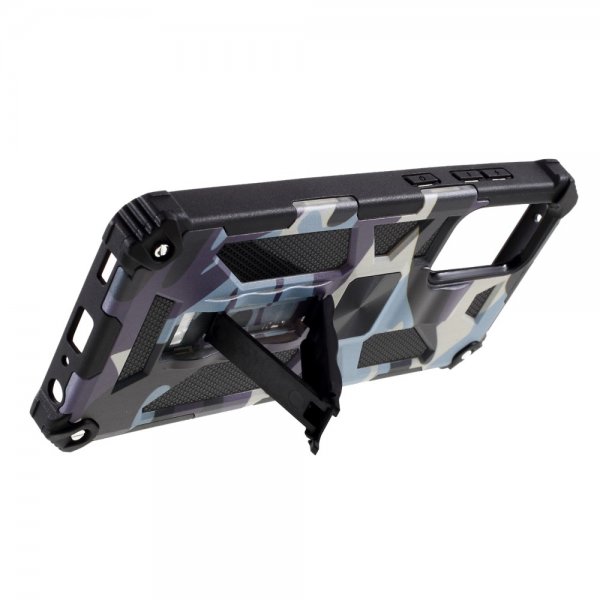 Samsung Galaxy A72 Kuori Magneettisella jalustatoiminnolla Camouflage Navy