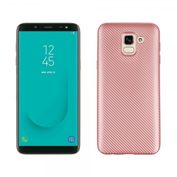 Samsung Galaxy J6 2018 Kuori Hiilikuitulook Ruusukulta