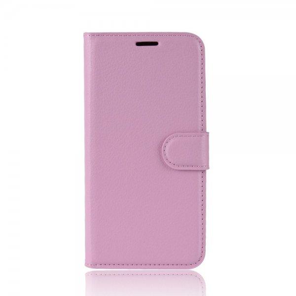 Samsung Galaxy J6 2018 Suojakotelo PU-nahka Litchi Vaaleanpunainen