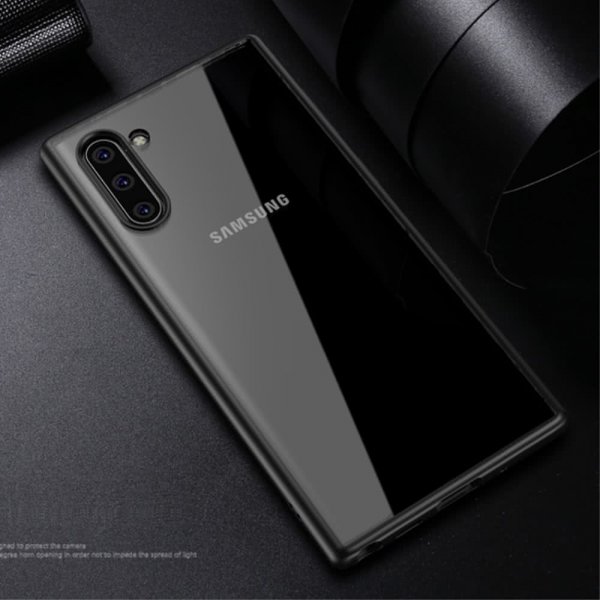 Samsung Galaxy Note 10 Suojakuori Kovamuovi TPU-materiaali-materiaali Kirkas Musta