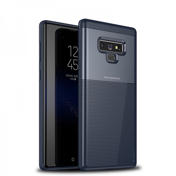Samsung Galaxy Note 9 Suojakuori Grid TPU-materiaali-materiaali Kovamuovi Sininen