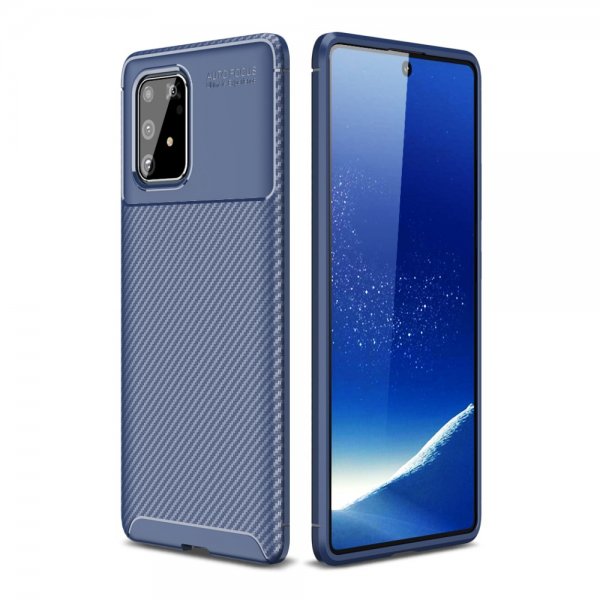 Samsung Galaxy S10 Lite Kuori Hiilikuiturakenne Sininen