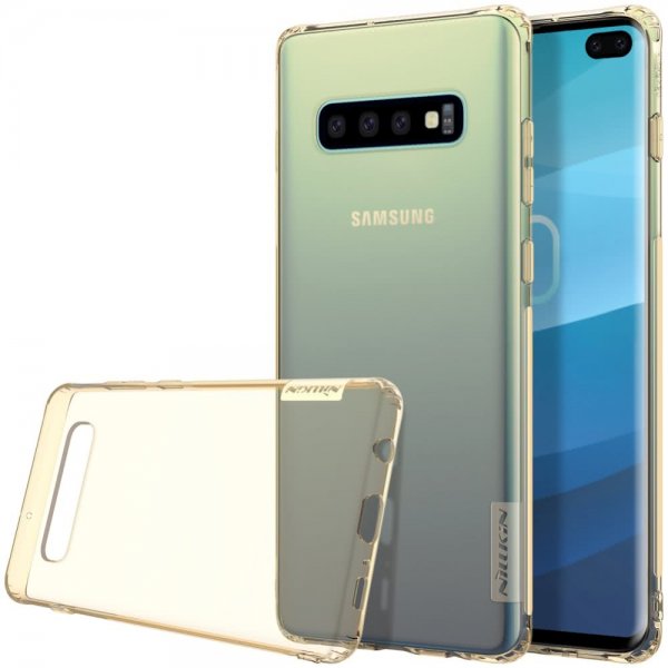 Samsung Galaxy S10 Plus Suojakuori Nature Series TPU-materiaali-materiaali Läpinäkyvä Keltainend