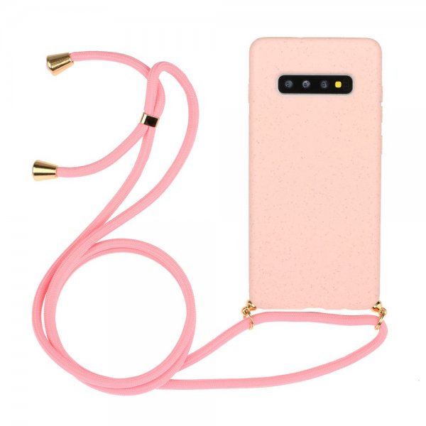 Samsung Galaxy S10 Suojakuori med Strap Vaaleanpunainen