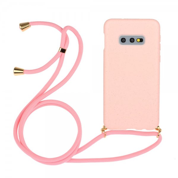 Samsung Galaxy S10E Kuori Hihnalla Vaaleanpunainen