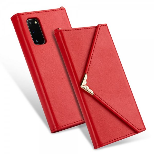 Samsung Galaxy S20 Kotelo Envelope Style Punainen