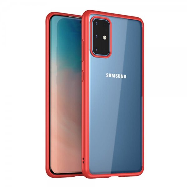 Samsung Galaxy S20 Plus Kuori Läpinäkyvä Selkä Punainen
