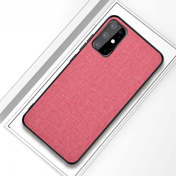 Samsung Galaxy S20 Kuori KangasRakenne Vaaleanpunainen