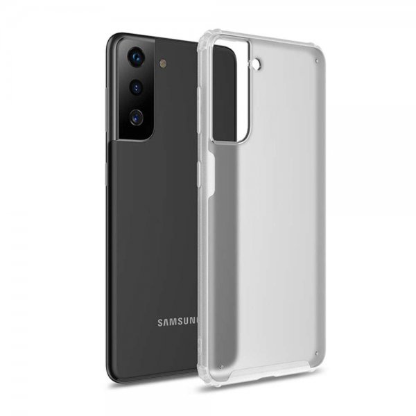 Samsung Galaxy S21 Kuori Frosted Takaosa Valkoinen