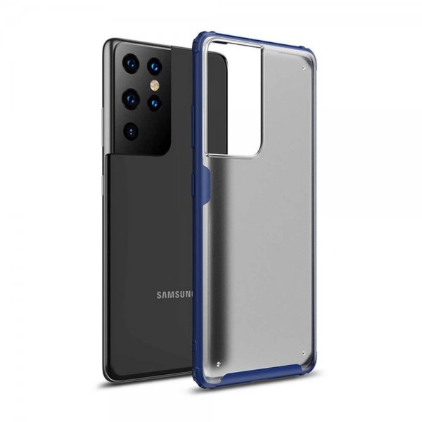 Samsung Galaxy S21 Ultra Kuori Frosted Takaosa Sininen