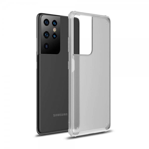 Samsung Galaxy S21 Ultra Kuori Frosted Takaosa Valkoinen
