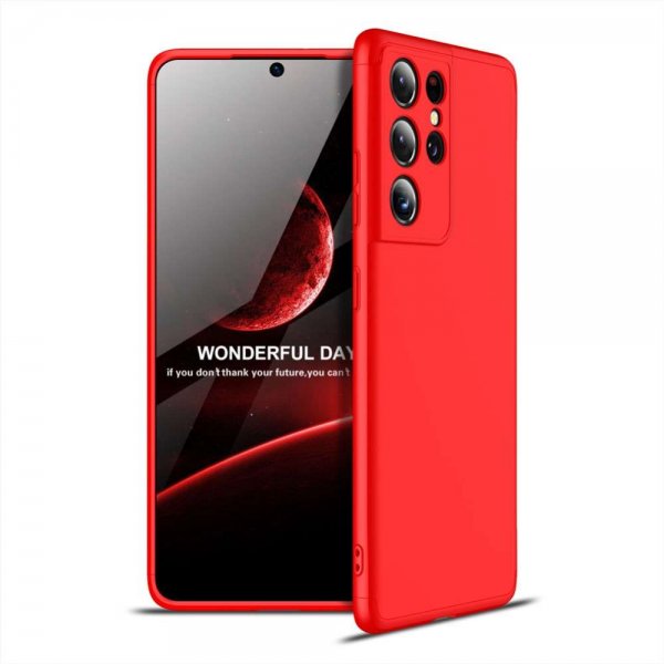 Samsung Galaxy S21 Ultra Kuori Kolmiosainen Punainen