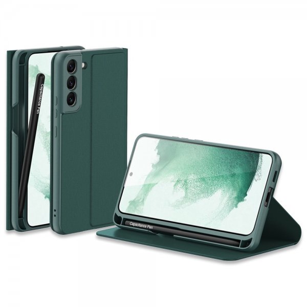 Samsung Galaxy S22 Plus Fodral med Pennfack Grön