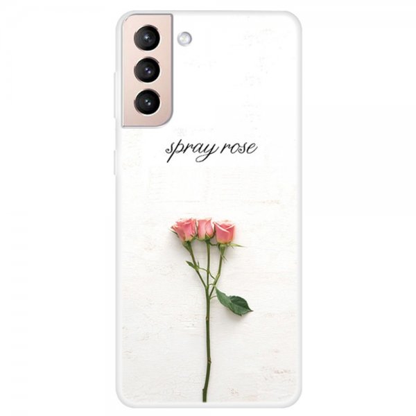 Samsung Galaxy S22 Kuori Aihe Vaaleanpunainen Ruusut