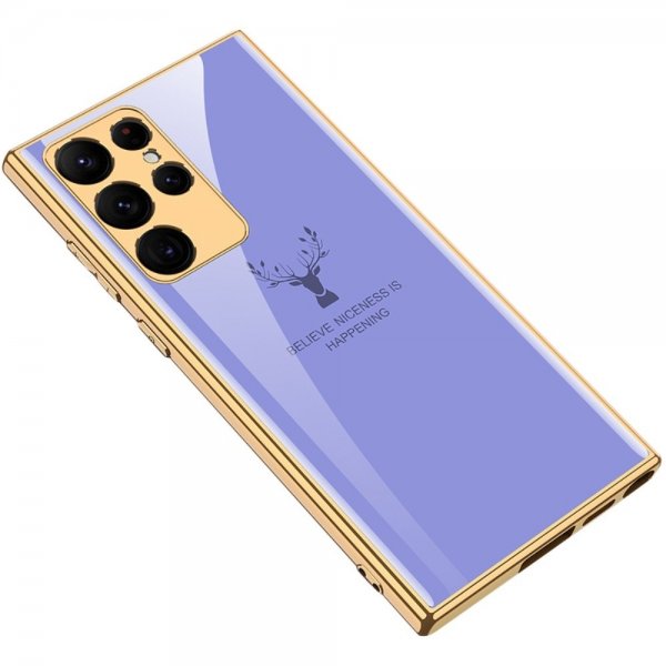 Samsung Galaxy S22 Ultra Kuori Peuraaihe Violetti