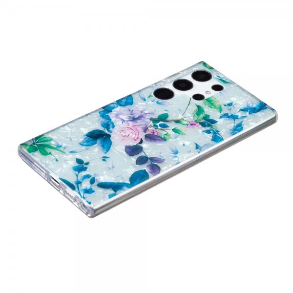 Samsung Galaxy S22 Ultra Kuori Marmorikuvio Ruusut