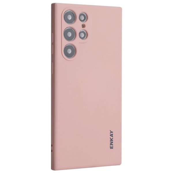 Samsung Galaxy S22 Ultra Kuori Silikoni Vaaleanpunainen