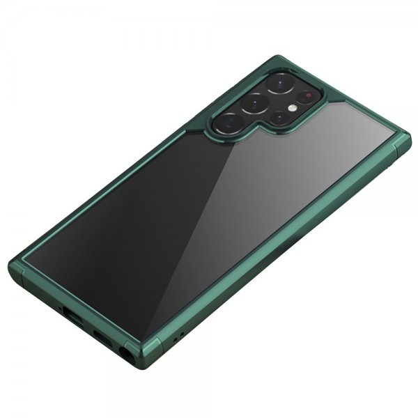 Samsung Galaxy S22 Ultra Kuori Läpinäkyvä takaosa Vihreä