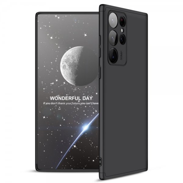 Samsung Galaxy S22 Ultra Kuori Kolmiosainen Musta