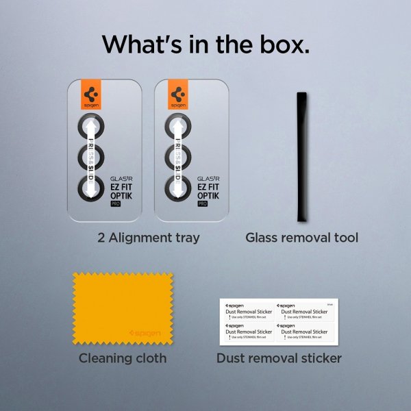 Samsung Galaxy S23 FE Kameran suoja Glas.tR EZ Fit Optik Pro 2-pakkaus Musta