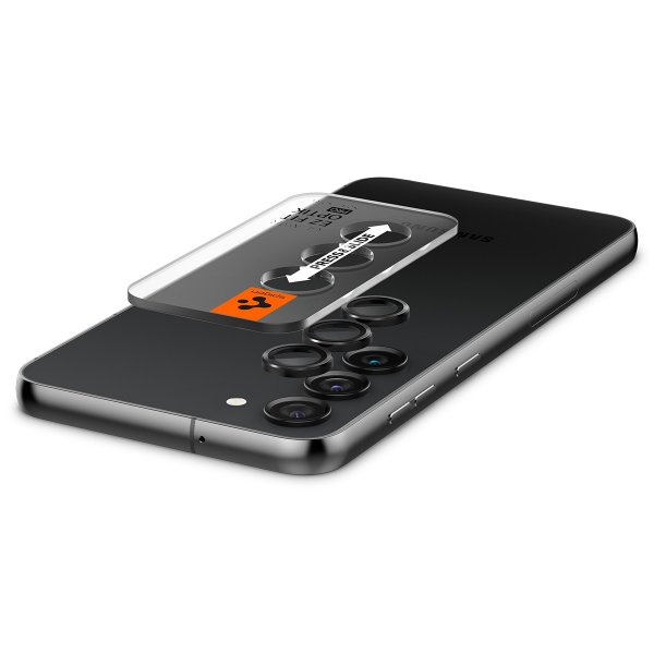 Samsung Galaxy S23/S23 Plus/S24 Kameran suoja GLAS.tR EZ Fit Optik Pro 2-pack Musta