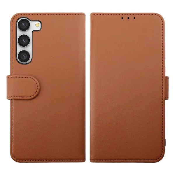 Samsung Galaxy S23 Kotelo Detachable Wallet Case Ruskea