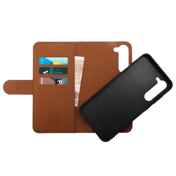 Samsung Galaxy S23 Kotelo Detachable Wallet Case Ruskea